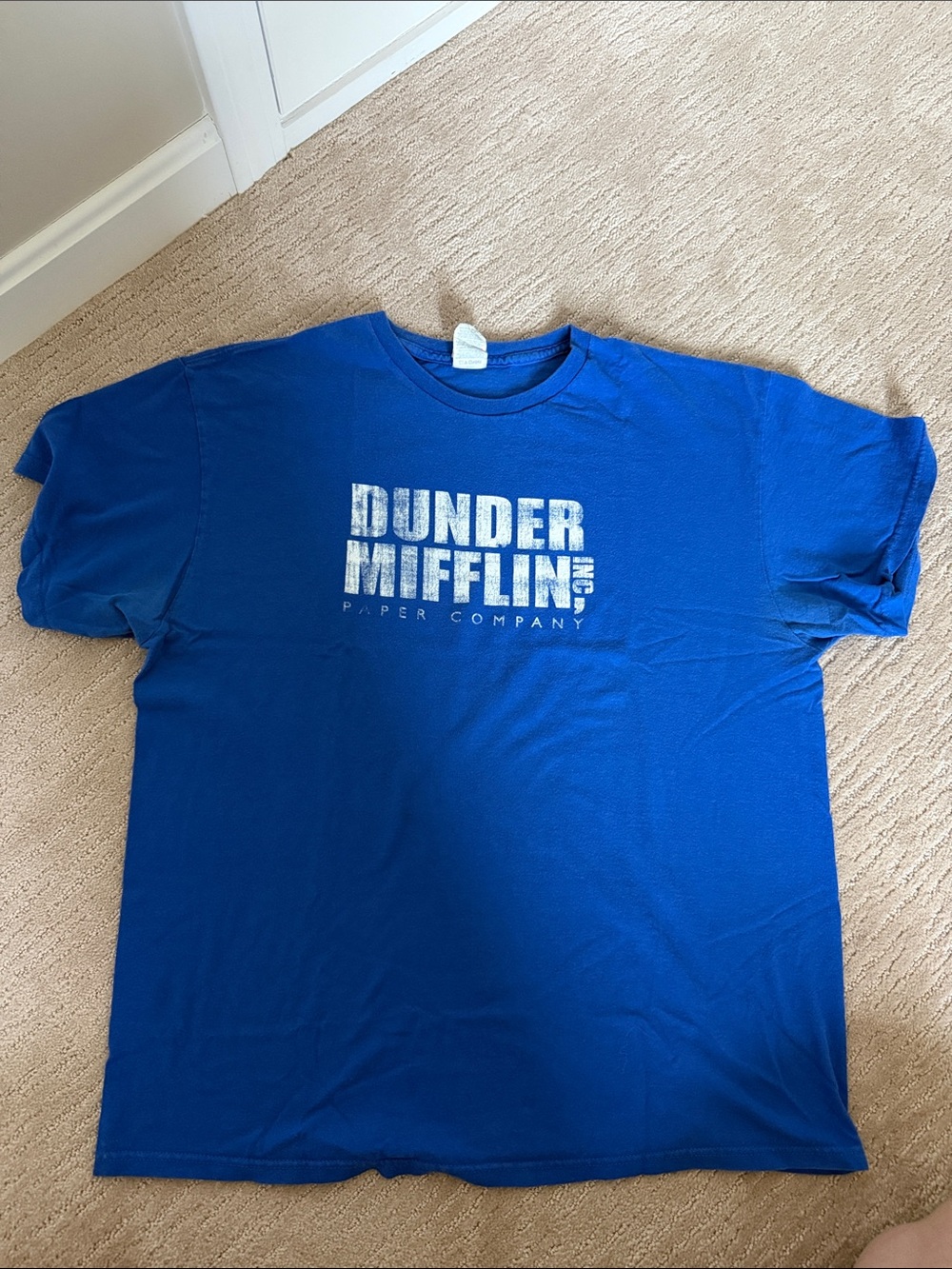 Dunder Mifflin The Office Logo Short Sleeve Tee - Blue